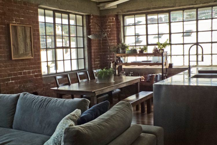 Loft apartment dining